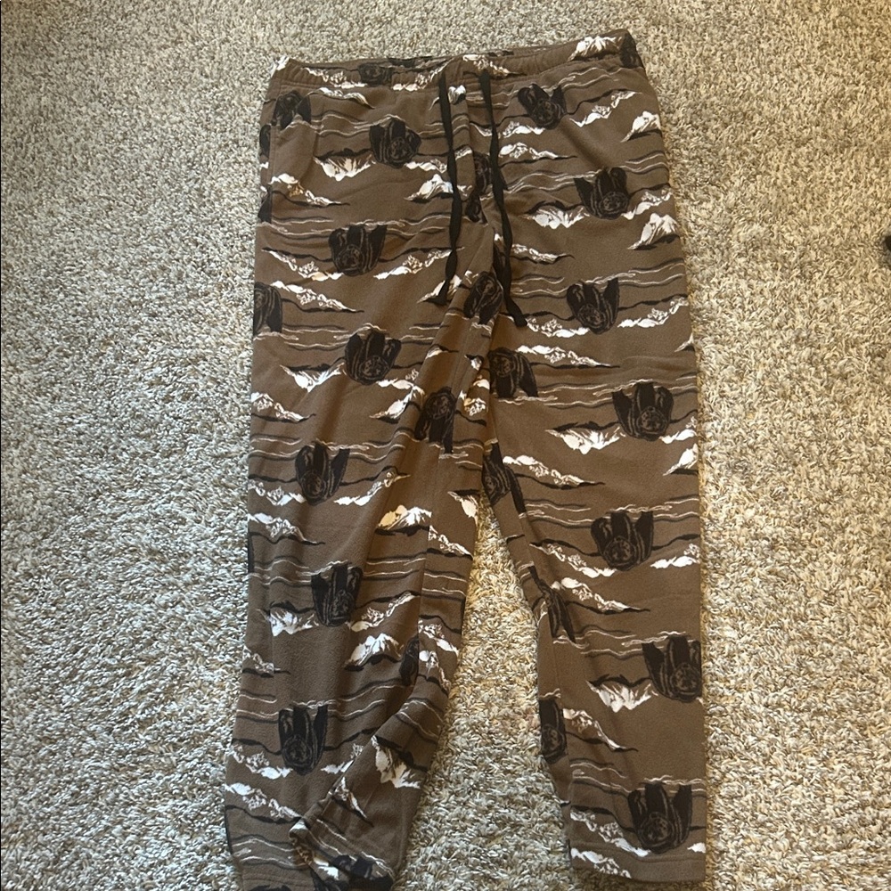 Croft & Barrow Brown Patterned Jogger Pants